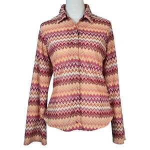 Aura From the Women at Wrangler Top L Crochet Look Boho Western